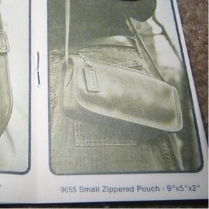 Vintage Coach No 9655 Small Zippered Pouch in Black